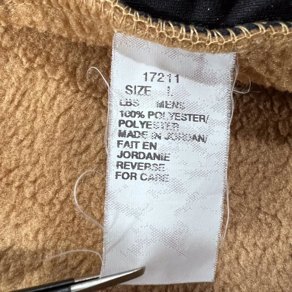 Woolrich Men's Large‎ Fleece Vest Tan/Camel Full Zip Stand Collar
